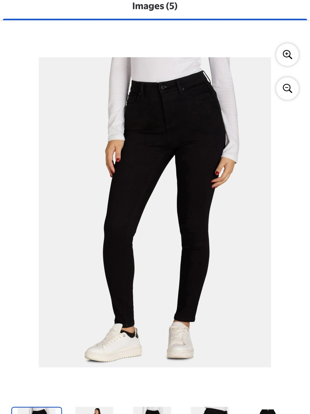 Time and Tru Black High-Rise Skinny Jeans